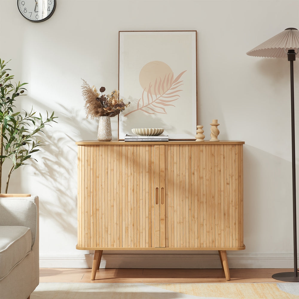 Přístavný skříň Nordkapp 100x40x80 cm bambus [en.casa]