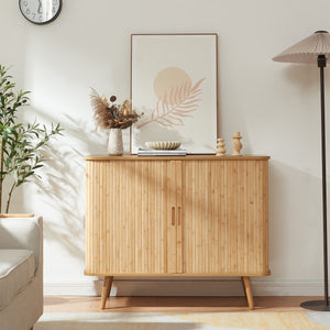 Přístavný skříň Nordkapp 100x40x80 cm bambus [en.casa]