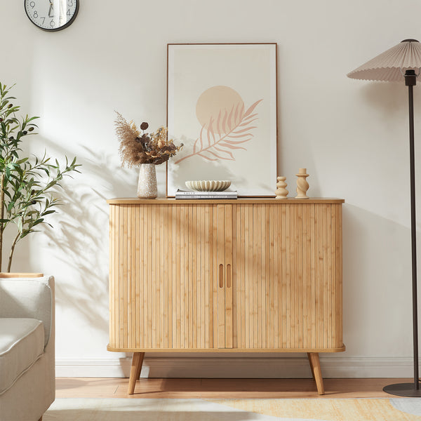 Přístavný skříň Nordkapp 100x40x80 cm bambus [en.casa]
