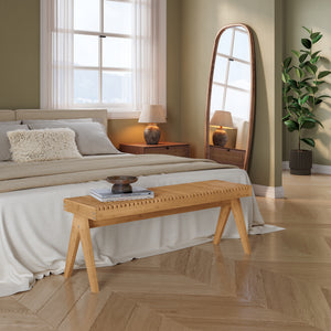 Lavice Lasdarvoo 120x35x45 cm bambus přírodní [en.casa]