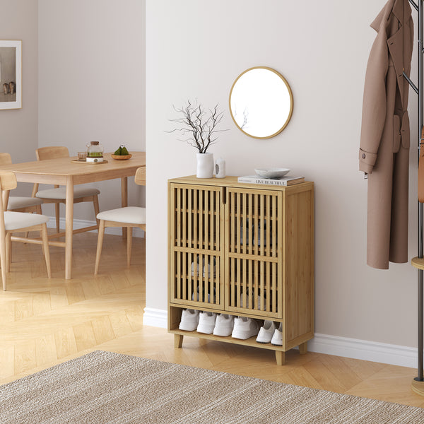 Botník Sirgerg 91x72x35 cm bambus přírodní [en.casa]