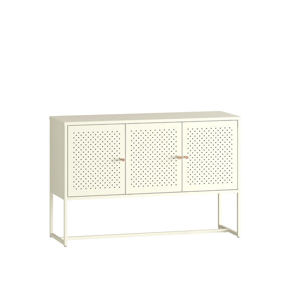 Sideboard Viitasaari 120x40x80 cm ocel Krémově bílá [en.casa]