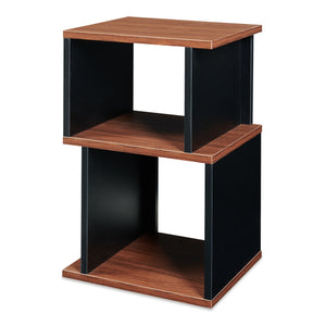 Přístavný stolek Trond 50x33x29 cm černý/optika ořech [en.casa]