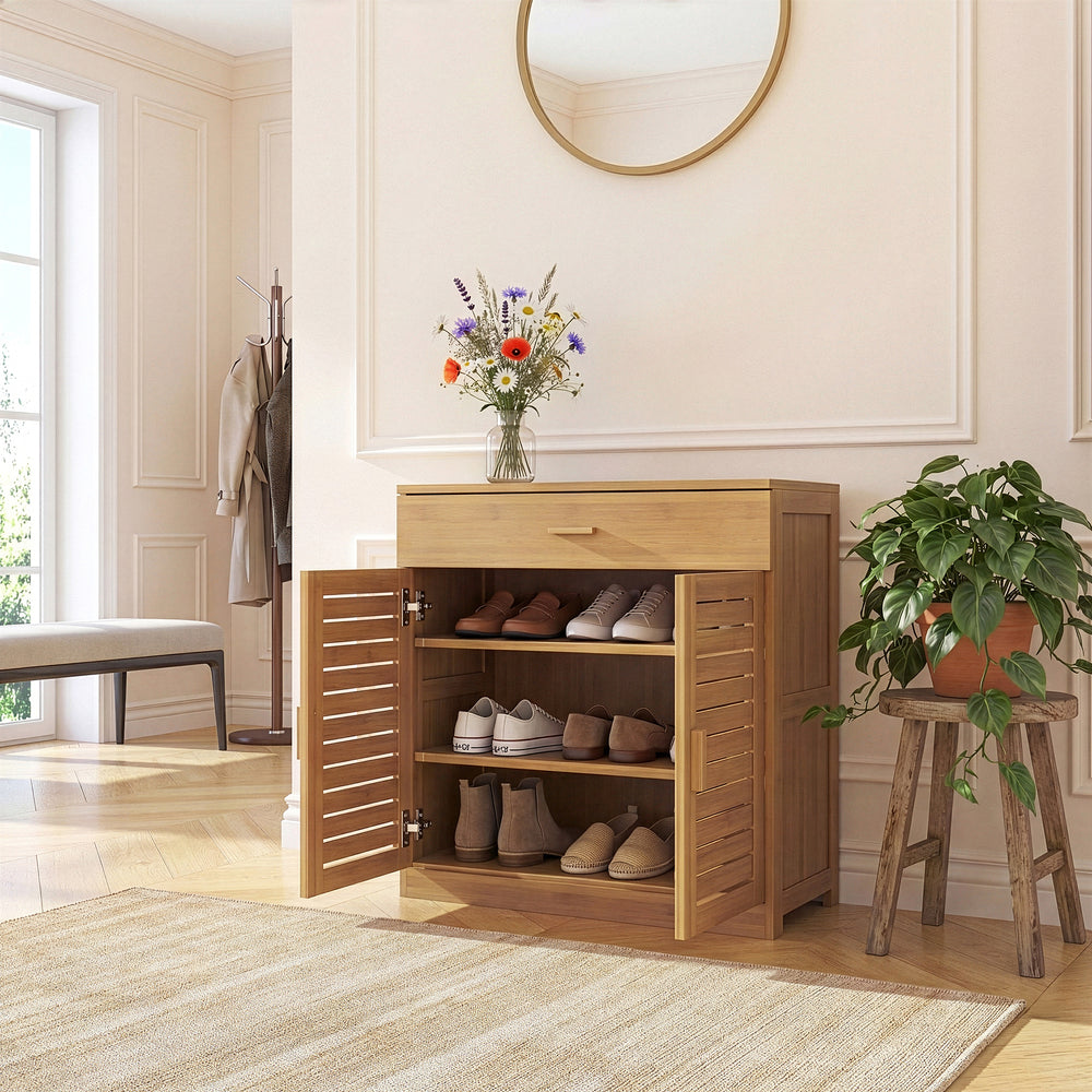 Botník Aarela 67x66x34 cm bambus [en.casa]