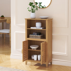 Přístavný skříň Rirg 92x50x25 cm bambus přírodní [en.casa]