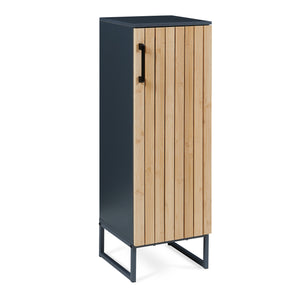 Koupelnová skříňka Svanes 90x30x30 cm Tmavě šedá/Přírodní [en.casa]