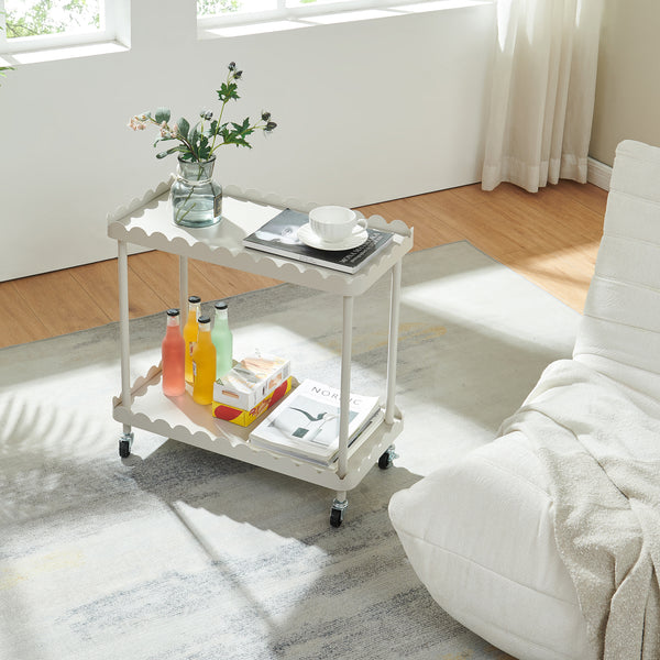 Servírovací vozík Bolmanralu 60x61x31 cm Šedý [en.casa]