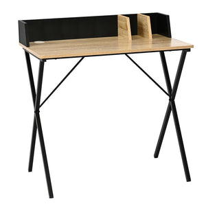 Psací stůl Kappespoo 84x80x50 cm Černá/dubový dekor [en.casa]