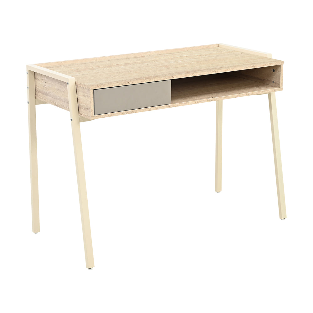 Psací stůl Boderas 107x55x78 cm Béžová/Travertin [en.casa]