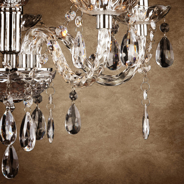 [lux.pro]® Elegantní lustr HT167322 – pětiramenné stropní svítidlo – 5 x E14 - chromový