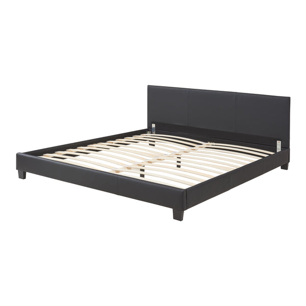 Corium® Moderní manželská postel "Barcelona" HTB-1006 - černá - 160 x 200 cm