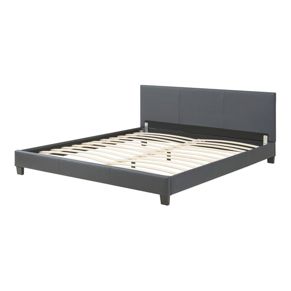 Corium® Moderní manželská postel "Barcelona" HTB-1054 - tmavě šedá - 180 x 200 cm