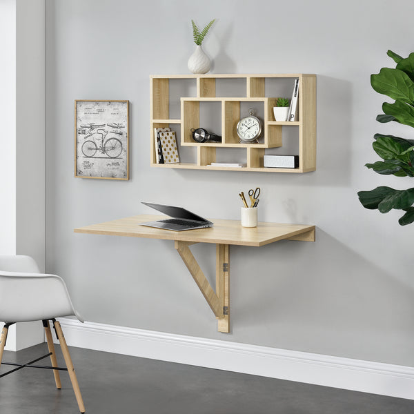[en.casa]® Designová nástěnná police AABR-2303