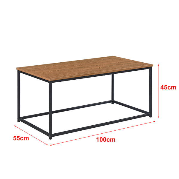 Konferenční stolek Esbjerg 100x55x45cm tmavý dřevěný odstín en.casa