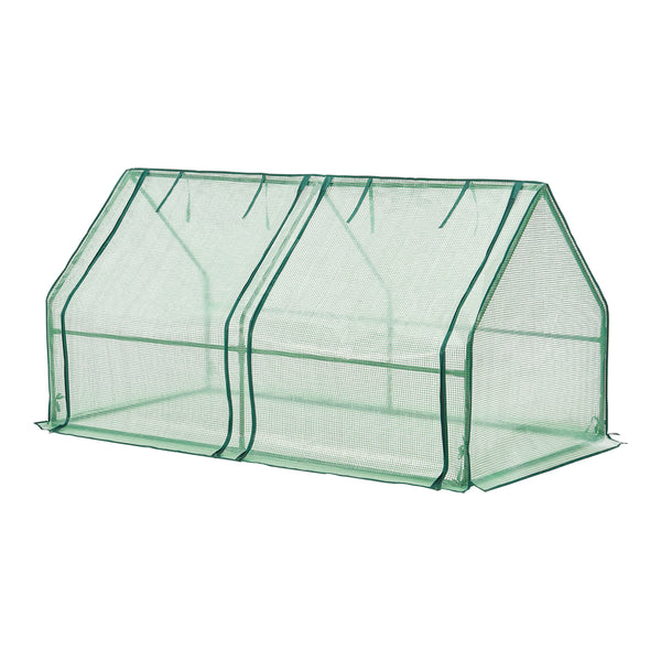Mini skleník Nissewaard 180x90x90cm zelená síť [en.casa]