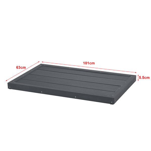 WPC základní deska Nürtingen pro solární sprchu 101x63x5,5cm [en.casa]
