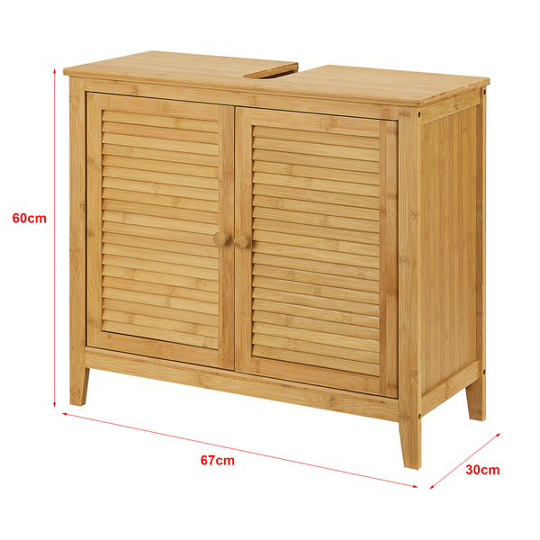 Skříňka pod umyvadlo z bambusu Värmdö 60x67x30cm [en.casa]