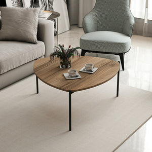 Konferenční stolek Gladsaxe 40x90x89 cm ořechový vzhled / černý [en.casa]