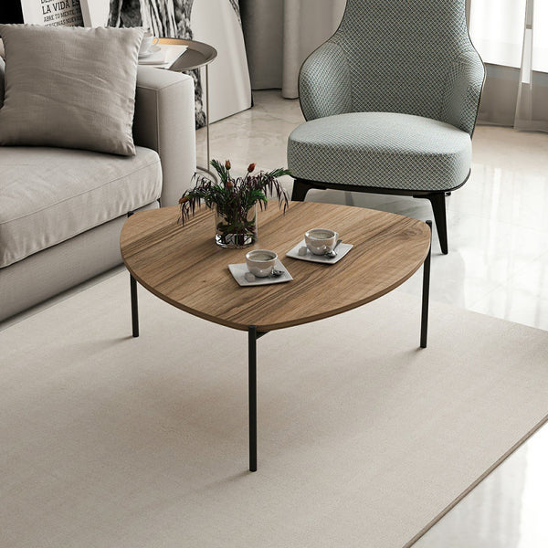 Konferenční stolek Gladsaxe 40x90x89 cm ořechový vzhled / černý [en.casa]