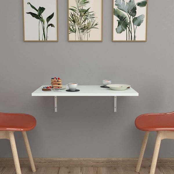 Nástěnný sklápěcí stůl Klepp 72x45cm bílý [en.casa]