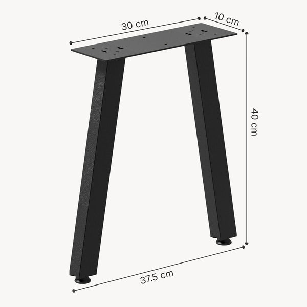 Stolní rám Mariager sada 2 ks ocel 40x37,5 cm černá [en.casa]