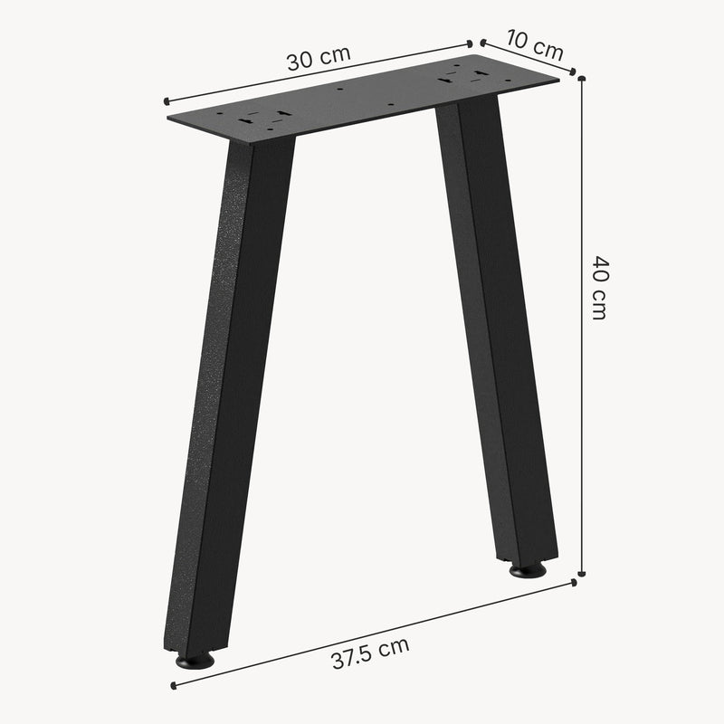 Měřítkový nákres Stolní rám Mariager sada 2 ks ocel 40x37,5 cm černá [en.casa]
