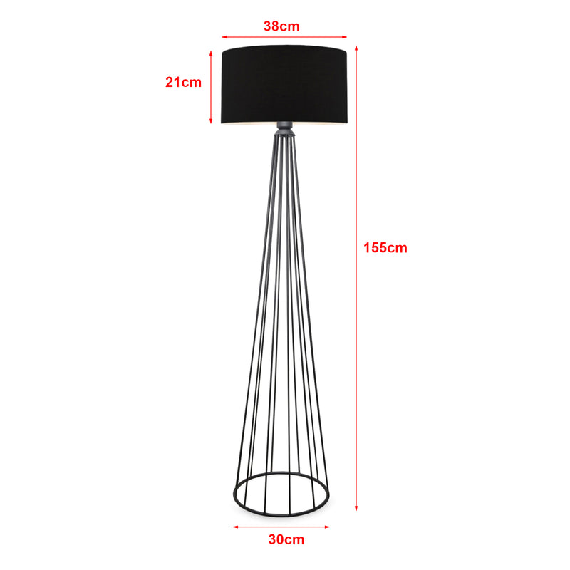 Maßskizze Stojací lampa Neath antracit / černá [lux.pro]