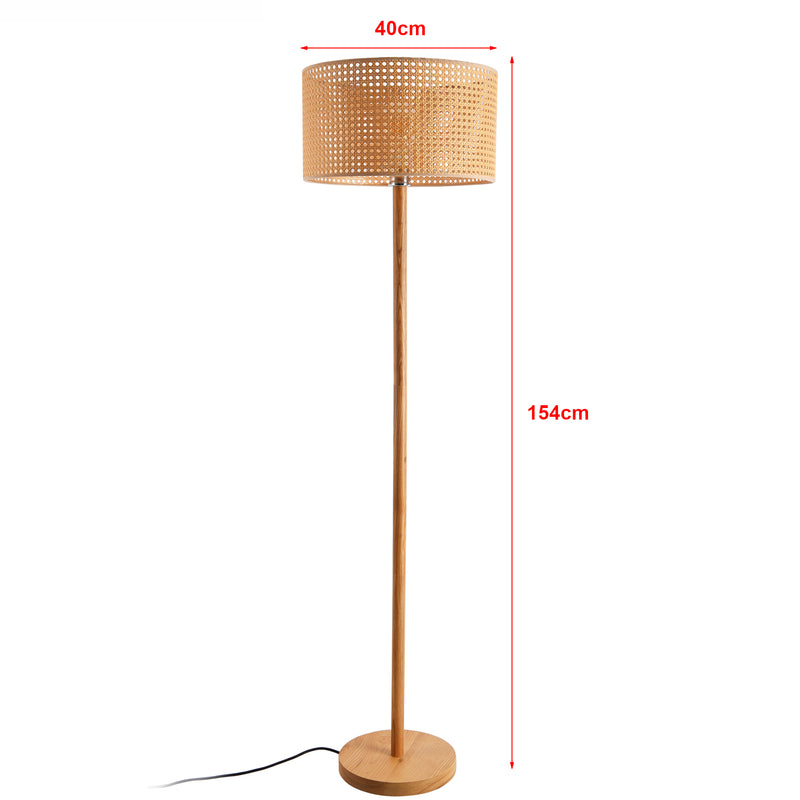 Maßskizze Stojací lampa Rochdale E27 žluto-hnědá [lux.pro]