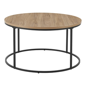 Konferenční stolek Kuhmoinen 45xØ80 cm Černý [en.casa]