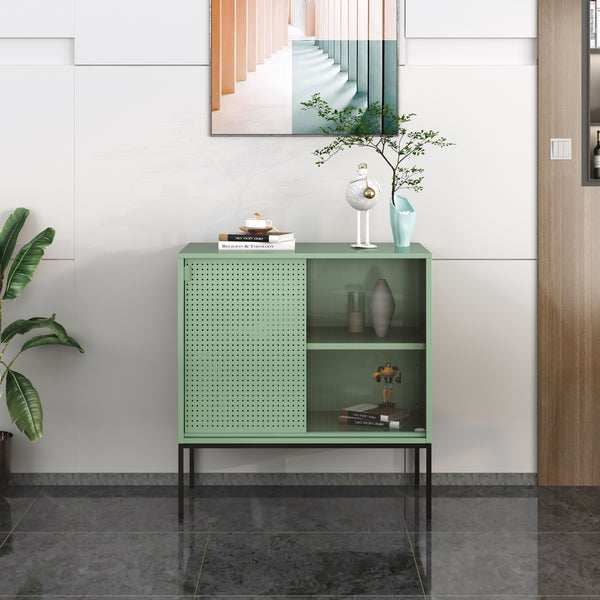 Sideboard Eidsvoll 80x45x85cm Zelená [en.casa]