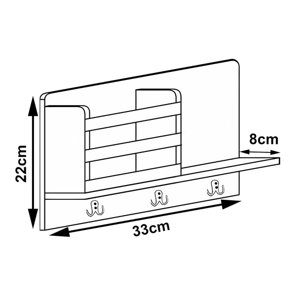 Nástěnná police Giske 33x8x22 cm bambus [en.casa]