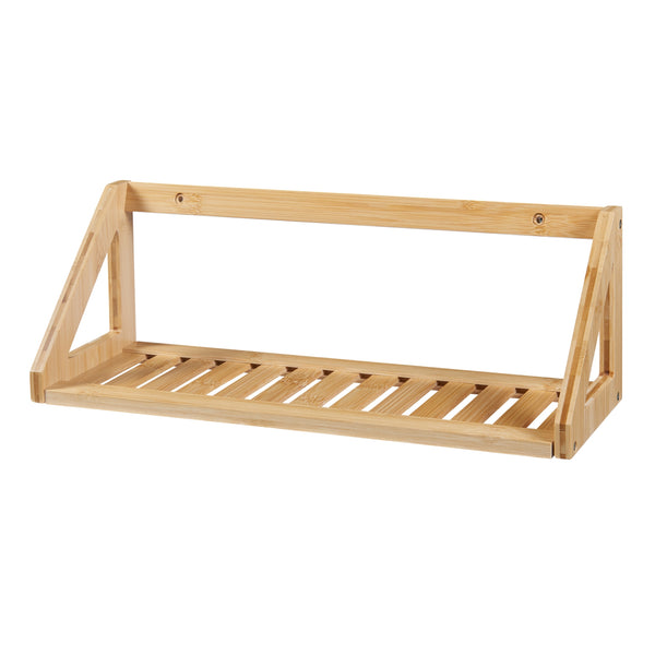 Nástěnná police Gjerdrum sada 2 ks 43x15x15cm bambus [en.casa]