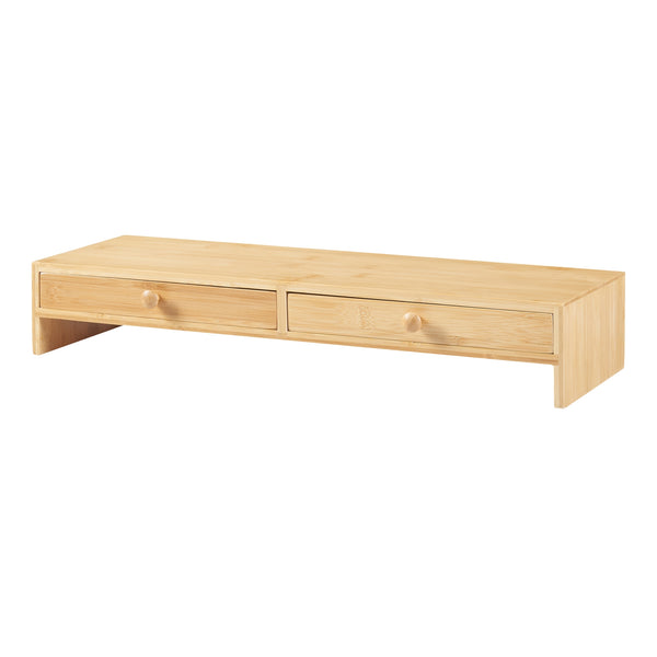Stojan na monitor Hallstahammar 56x18x9,5 cm bambus [en.casa]