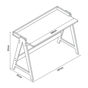 Psací stůl Härryda bambus 107x47x81 cm přírodní [en.casa]