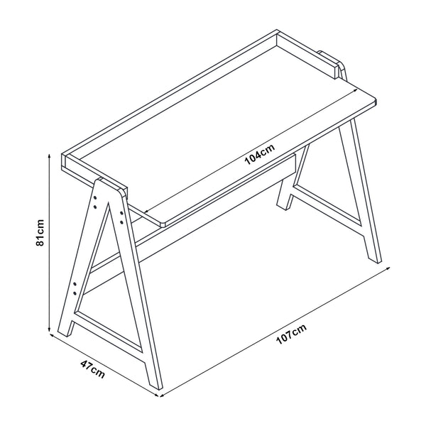 Psací stůl Härryda bambus 107x47x81 cm přírodní [en.casa]