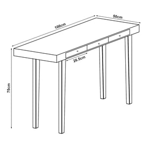 Psací stůl Hässleholm Bambus 100x50x75cm Přírodní [en.casa]