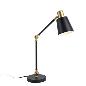 Stolní lampa Abergele Černá / Zlatá [lux.pro]