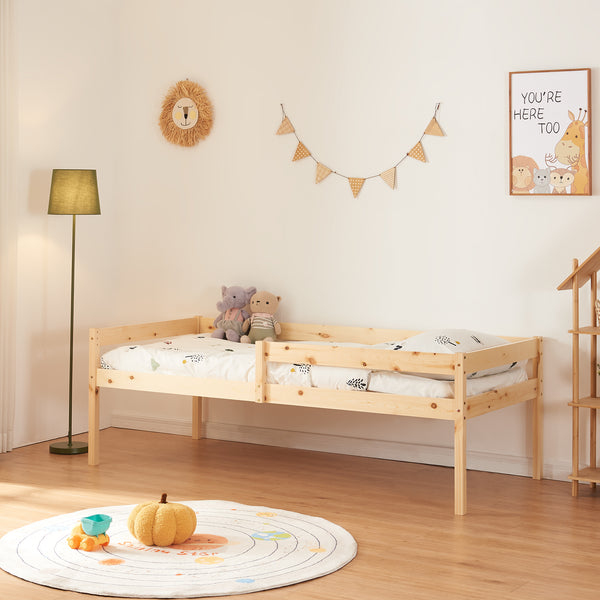 Dvojité dětské postele Sonkajärvi 90x200cm borovicové dřevo přírodní [en.casa]