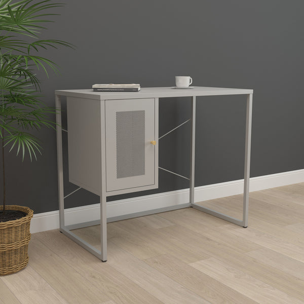 Psací stůl Sund ocel 75x100x50 cm šedý [en.casa]
