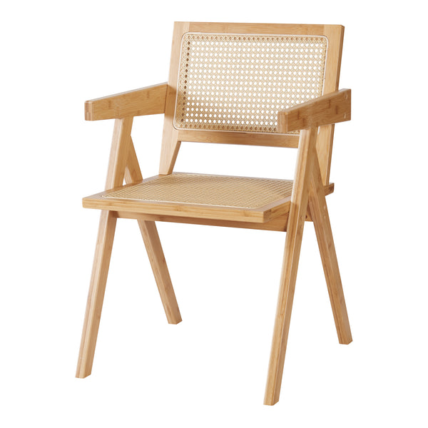 Jídelní židle Asikkala 79x50x50cm bambus/optika ratanu [en.casa]