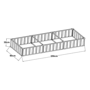Zvýšený záhon Albrandswaard 258x90x30 cm antracit [en.casa]
