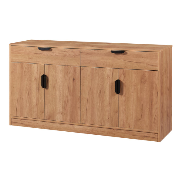 Sideboard Varkaus 75x140x40cm MDF dubový dekor [en.casa]