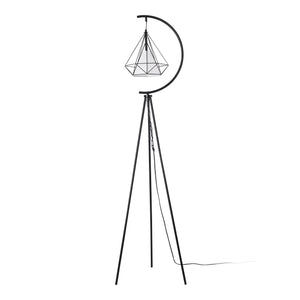 Stojací lampa Austell kov 171 cm černá/bílá [lux.pro]