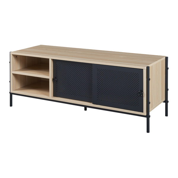 TV skříňka Tysnes 120x40x45 cm dubový dekor/černá [en.casa]