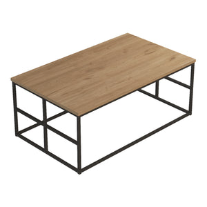 Konferenční stolek Velendi 100x60x40 cm dubový vzhled/černý [en.casa]
