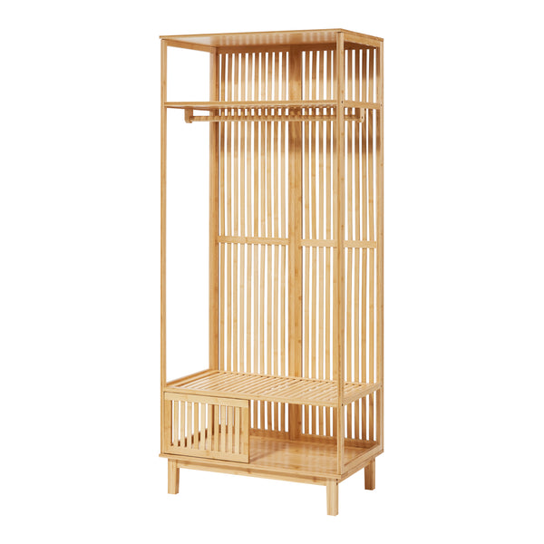 Stojan na šaty Ypäjä 187x80x47 cm bambus [en.casa]