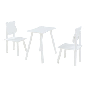 Dětská sedací souprava Panjang s designem medvídka bílá [en.casa]