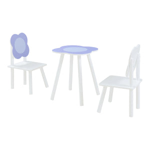 Dětská sedací souprava Simrishamn s květinovým designem Bílá/Fialová [en.casa]