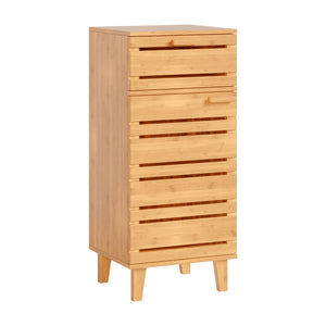 Koupelnová skříňka Epind 75x33x30 cm bambus přírodní [en.casa]