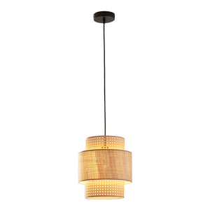Závěsná lampa Biggar vzhled ratanu/pletený vzor [lux.pro]